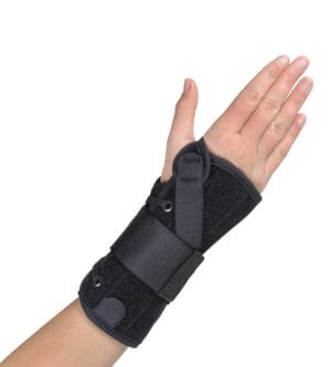 Hand wearing a Hely & Weber Suede Wrist Wrap